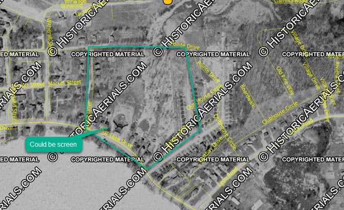 Walled Lake Drive-In Theatre - 1951 Aerial Photo